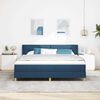 vidaXL Boxspringbed met matras Blauw 200 x 180 cm Polyester