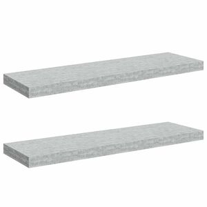 vidaXL Wandschappen zwevend 2 st 80x23,5x3,8 cm MDF betongrijs