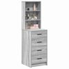 vidaXL Highboard met lade Grijs sonoma 40 x 41 x 135 cm Bewerkt hout