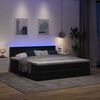 vidaXL Ottoman bed met matrassen en LED's 160x200cm fluweel zwart