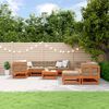 vidaXL Tuin loungeset 33 pcs Wasbruin Massief grenenhout