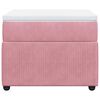 vidaXL Boxspring met matras fluweel roze 80x200 cm