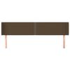 vidaXL Hoofdbord met randen 183x16x78/88 cm stof donkerbruin