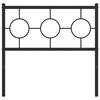 vidaXL Vervangend hoofdbord 90 cm metaal zwart