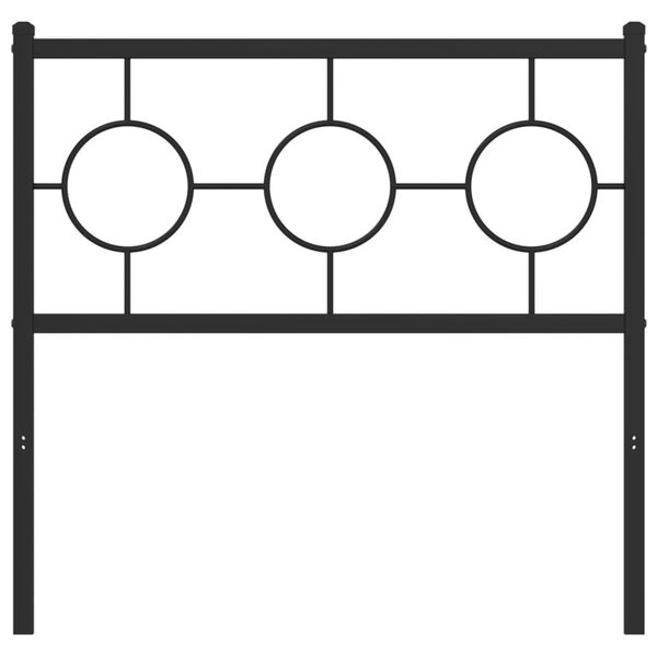 vidaXL Vervangend hoofdbord 90 cm metaal zwart