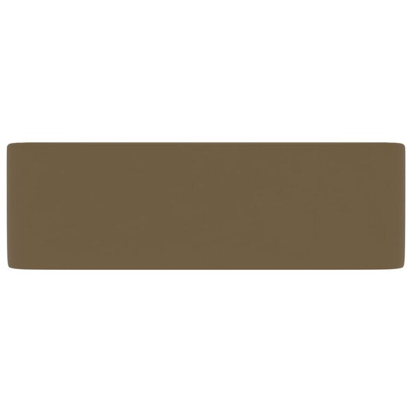 vidaXL Wastafel 41x30x12 cm keramiek matcrème