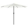 vidaXL Parasol met stalen paal 324x324x247 cm wit