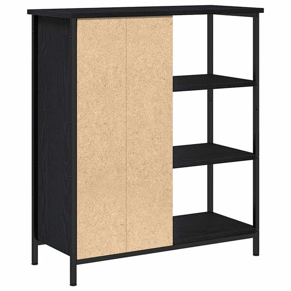 vidaXL Dressoir Zwart Eiken 70 x 30 x 80 cm