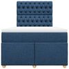 vidaXL Boxspring met matras stof blauw 120x190 cm