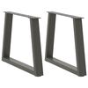 vidaXL Salontafelpoten 2 st V-vormig 50x(42-43,3) cm staal antraciet