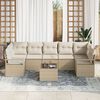 vidaXL Bankstel 8 pcs Beige en Cr&egrave;me poly rattan