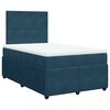 vidaXL Boxspring met matras fluweel donkerblauw 120x200 cm