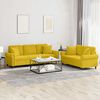vidaXL 2-delige Loungeset met kussens fluweel geel