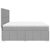 vidaXL Boxspring met matras stof lichtgrijs 180x200 cm