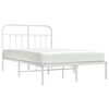 vidaXL Bedframe met hoofdbord metaal wit 120x190 cm