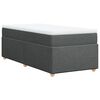 vidaXL Boxspring met matras stof donkergrijs 100x200 cm