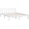 vidaXL Bedframe massief grenenhout wit 120x200 cm