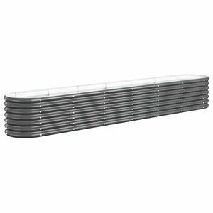 vidaXL Plantenbak 260x40x36 cm gegalvaniseerd staal antracietkleurig