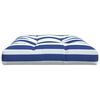 vidaXL Palletkussen gestreept 120x80x12 cm stof blauw en wit
