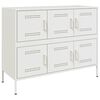 vidaXL Dressoir 100,5x39x79 cm staal wit