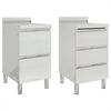 vidaXL Commerci&euml;le keukenkasten 2 stuks 50x60x96 cm roestvrij staal