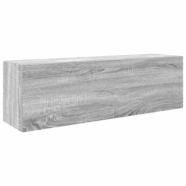 vidaXL Badkamerwandkast 100x25x30 cm bewerkt hout grijs sonoma eiken