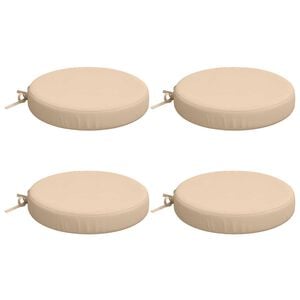 vidaXL Zitkussens SOEST 4 st 100% Polyester Cr&egrave;mekleurig &Oslash; 35 x 7 cm