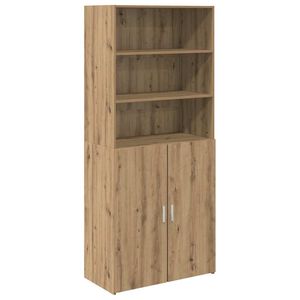 vidaXL Highboard Artisan Eiken 80 x 42,5 x 185 cm Bewerkt hout