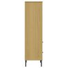 vidaXL Boekenkast met 2 lades OSLO 60x35x128,5 cm massief hout bruin