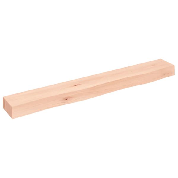 vidaXL Wandschap 80x10x6 cm onbehandeld massief eikenhout