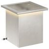 vidaXL Plantenbak met led zilver 30 x 30 x 30 cm Roestvrij staal