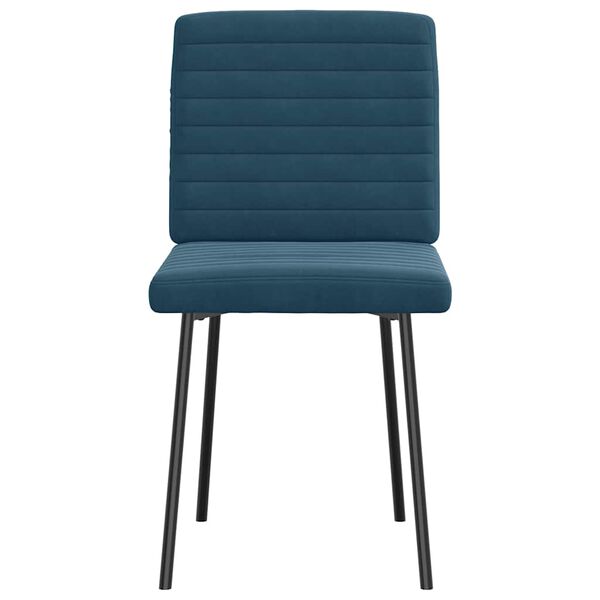 vidaXL Eetkamerstoelen 4 st fluweel blauw