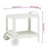 vidaXL Dranktrolley 69x53x72 cm kunststof wit