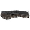 vidaXL Tuinbankenset 12 st Grijs en Donkergrijs 100 x 55 x 73 cm
