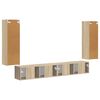 vidaXL TV Wandkast Set Wandgemonteerd 4 pcs Sonoma Eiken Bewerkt hout