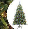 vidaXL Kunstmatige Scharnier Kerstboom met Cones Groen 180 cm