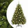 vidaXL Kunstkerstboom lichtgroen met kerstballen 120 cm 150 LED's
