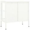 vidaXL Dressoir 70x35x70 cm staal en glas wit