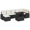 vidaXL Tuin Sofa Set 8 st Zwart poly rattan