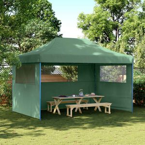 vidaXL Partytent inklapbaar pop-up met 3 zijwanden groen