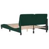 vidaXL Bedframe zonder matras 140x190 cm fluweel donkergroen