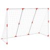 vidaXL Kindervoetbaldoel met ballen 2-in-1 184x64x124 cm wit