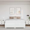 vidaXL Bedframe met matras Wit 160 x 200 cm Stof