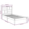 vidaXL Bedframe massief hout wit 90x200 cm