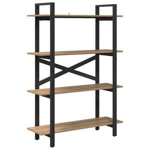 vidaXL Boekenkast 4-laags 100 x 33,5 x 140 cm Bewerkt hout