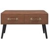vidaXL Salontafel 80x40x46 cm kunstleer donkerbruin