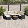 vidaXL 8-delige Loungeset met kussens poly rattan zwart