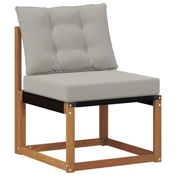 vidaXL Buitenzitmiddelsofa Massief acaciahout en Textilene Stof