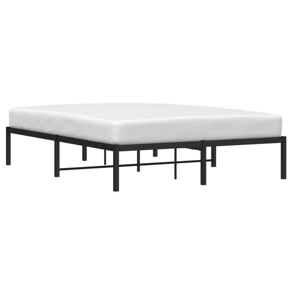 vidaXL Bedframe metaal zwart 140x190 cm