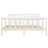 vidaXL Bedframe massief hout wit 140x190 cm